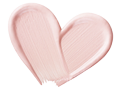 Herz aus rosa Creme